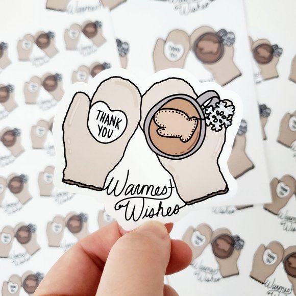 LB048 Warmest Wishes Thanks Sticker [Price Firm] - Picture 7 of 8